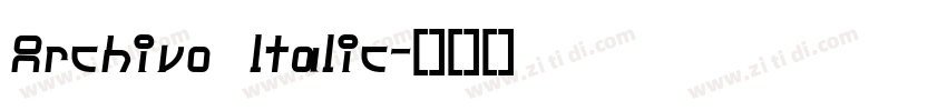 Archivo ltalic字体转换